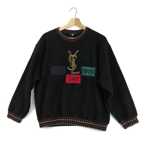 vintage yves saint laurent sweatshirt|yves saint laurent men's sweaters.